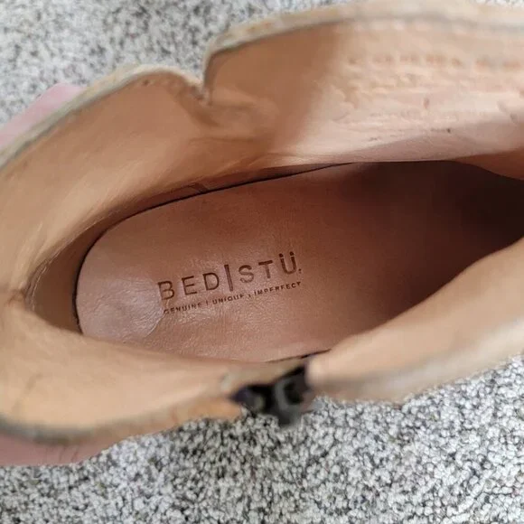 Bed Stu Women 8.5 Booties Yell Lux Cobbler Series Block Heel Boho Boots Booties - Picture 7 of 8